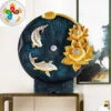 Đồ decor trang trí Song ngư bên hoa sen