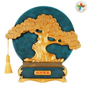 Đồ decor trang trí Cây tài lộc vàng