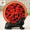 Đồ decor trang trí đĩa chữ Phúc đỏ
