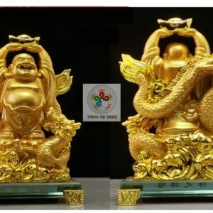 Phật Di Lặc cưỡi Kim Long mini