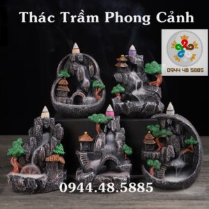 Thác khói trầm hương mini Decor bàn làm việc