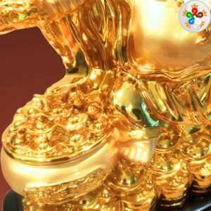 Tượng Phật di lặc kéo túi vàng tài lộc P02 tượng phật di lặc kéo túi vàng tài lộc