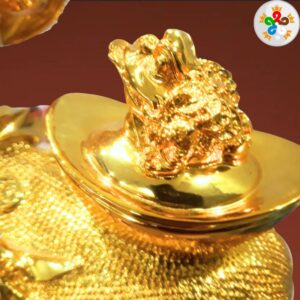 Tượng Phật di lặc kéo túi vàng tài lộc P02 tượng phật di lặc kéo túi vàng với chi tiết tạo hình