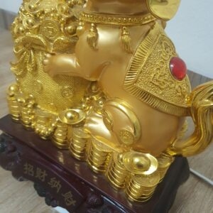 Tượng chó vàng Vượng tài tấn bảo TCG1203 Tượng chó vàng nhìn từ góc độ khác 6