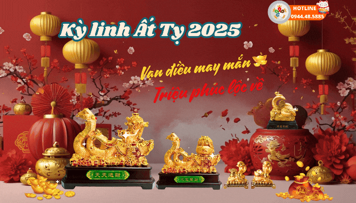 Decor Hoàng Gia cung cấp vật phẩm phong thuỷ, quà tặng doanh nghiệp, đồ decor trang trí Decor Hoàng Gia - Tượng rắn mạ vàng banner