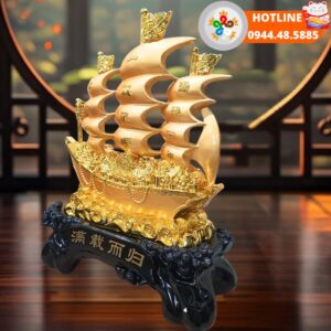 Quà tặng doanh nghiệp Tượng thuyền buồm P2892 góc nghiêng 2