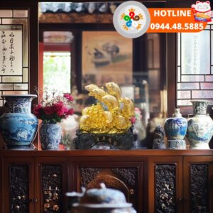 Quà tặng doanh nghiệp Tượng thuyền buồm P2919 trong không gian cổ điển