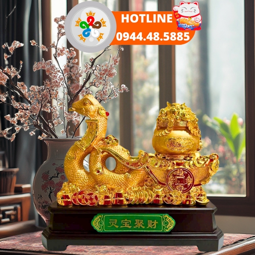 Tại Sao Nên Dùng Các Vật Phẩm Phong Thủy Trong Cuộc Sống? Vật Phẩm Phong Thủy - Tượng Rắn Kéo Thuyền Tài Lộc