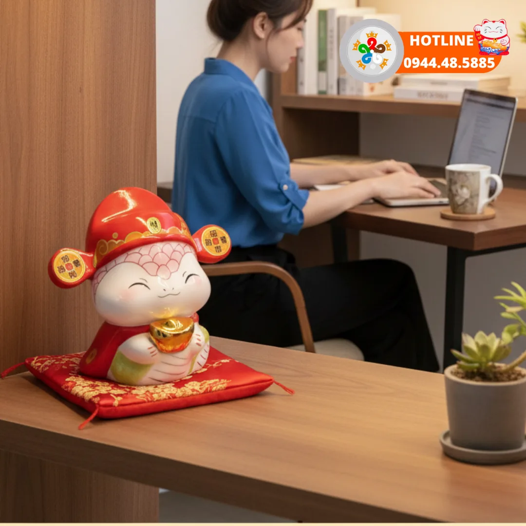 Thần Tài Phát Lộc Linh Vật Bỏ Ống - Món Quà Decor Phong Thủy phù hợp mọi không gian than tai phat loc linh vat bo ong 6