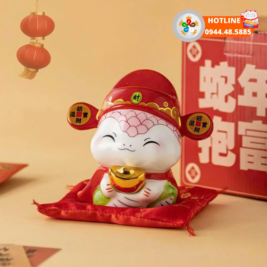 thần tài phát lộc linh vật rắn bỏ ống